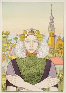Dutch Girl, 1897, från LEstampe Moderne, publicerad Paris 1897-99 av Franz M. Melchers
