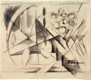 Abstrakt teckning av Franz Marc