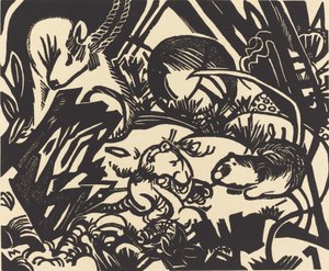 Animal Legend Tier Legend, 1912. av Franz Marc