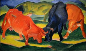 Fighting Cows, 1911. av Franz Marc