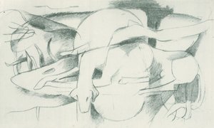 Franz Marc - Skissbok från fältet - Blad 04 av Franz Marc