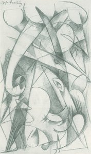 Franz Marc - Skissbok från fältet - Blad 09 av Franz Marc
