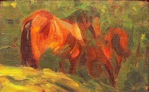 Småhäststudie av Franz Marc