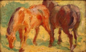 Bild på en liten häst av Franz Marc