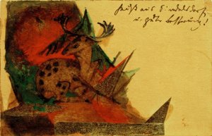Liggande rådjur av Franz Marc