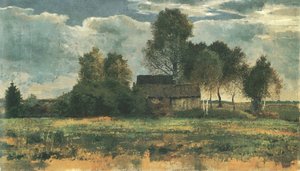 Myrstugor i Dachau-mossen av Franz Marc