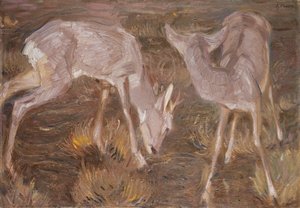 Hjortar i skymningen av Franz Marc