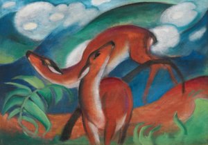 Röda hjortar II av Franz Marc