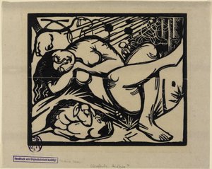 Sovande herdinna av Franz Marc