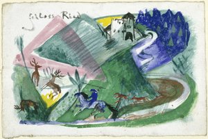 Ried slott (vykort till Else Lasker-Schüler) av Franz Marc