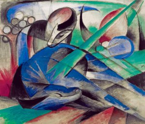 Drömmande häst av Franz Marc