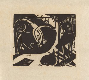 Två mytiska djur av Franz Marc
