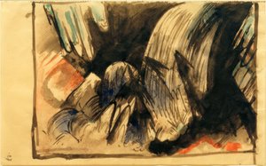 Vattenfall i bergen av Franz Marc