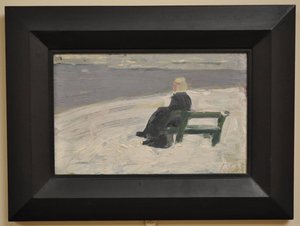 Kvinna i vinterlandskap av Franz Marc