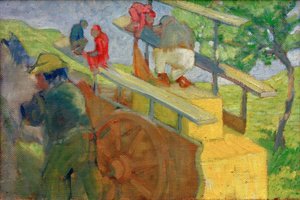 Apa på en vagn av Franz Marc