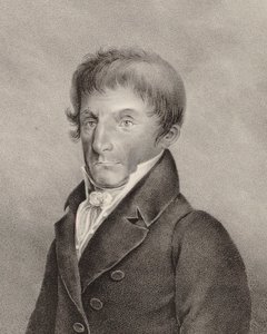 Porträtt av kompositören Antonio Salieri 1750-1825, ca 1835. av Franz Oehme