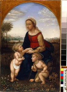 "Jungfru och barn med Johannes Döparen som pojke" Målning av Franz Pforr (1788-1812) 1800-talet Mikalojus Konstantinas Ciurlionis Museum of Fine Arts, Kaunas, Litauen