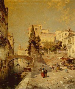 Fondamenta Zorzi, Campiello Santa Barbara, Venedig (olja på duk)