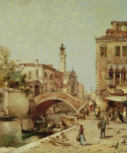 Santa Catarina-kanalen, Venedig av Franz Richard Unterberger