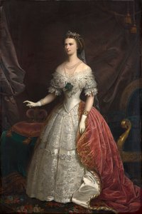 Porträtt av Elisabeth av Bayern, 1869. av Franz Russ the Younger