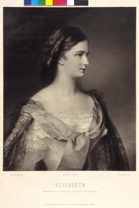 Drottning av Ungern Elisabeth Kejsarinna av Österrike (tryck) av Franz Schrotzberg