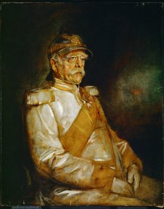 Prins Otto von Bismarck i uniform med preussisk hjälm (målning på duk) av Franz Seraph von Lenbach