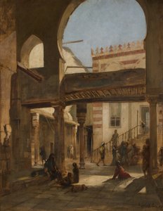 Scen i Kalaun-moskén i Kairo av Franz Seraph von Lenbach