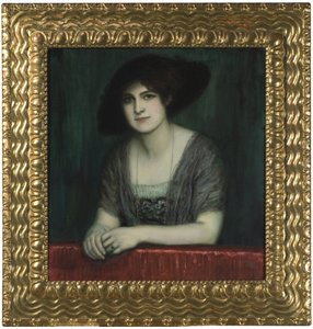 Mary med mörk hatt, ca. 1916.