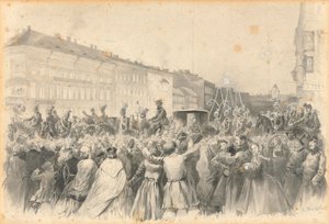 Procession av Alexander II, 1862. av Franz Teichel