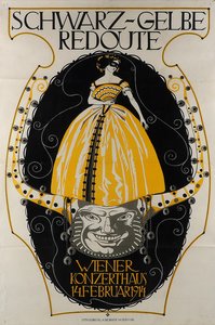 Svart och gult Redoute Wiener Konzerthaus, 1914. av Franz Wacik