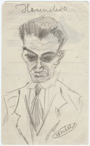 Porträtt av Walter Hasenclever 1890-1940, början av 1930-talet av Franz Werfel