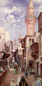 En arabisk gatubild av Franz Wilhelm Odelmark