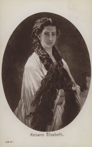 Elisabeth av Bayern, gemål till kejsar Franz Josef I av Österrike (litho)