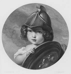 Amazonas, Porträtt av HKH Prinsessan Helena, från bilden i Kungliga Samlingen (gravyr)