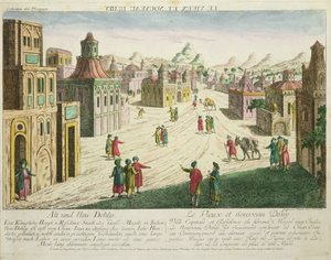 Gamla och nya Delhi (akvatint)