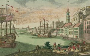 Hamnen i Boston, Massachusetts, ca 1770-80