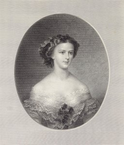 Porträtt av kejsarinnan Elisabeth av Österrike, ca 1855. av Franz Xaver Stöber