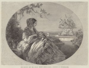 Hennes majestät och det lilla barnet prins Arthur av Franz Xaver Winterhalter
