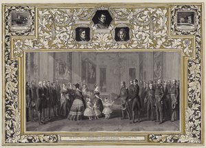 Hennes Majestät Drottningen tar emot kung Louis Philippe i Windsor Castle, 8 oktober 1844 av Franz Xaver Winterhalter