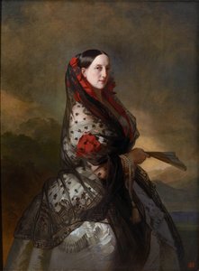 Marie Nikolaievna de Russie (1819-1876) - Storhertiginna Maria Nikolaevna av Ryssland (1819-1876), hertiginna av Leuchtenberg par Winterhalter, Franz Xavier (1805-1873). Olja på duk, ca 1856-1857, State A. Radishchev Art Museum, Saratov av Franz Xaver Winterhalter