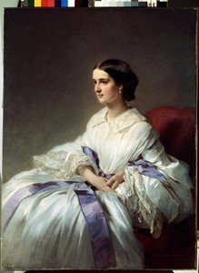 Porträtt av grevinnan Olga Shuvalova (Porträtt av grevinnan Olga Shuvalova). Målning av Franz Xavier Winterhalter (1805-1873). Olja på duk av Franz Xaver Winterhalter