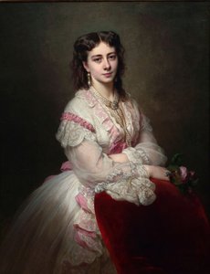 Porträtt av grevinnan Maria Branicka 1843-1918, geb. Prinsessan Sapieha, 1865 av Franz Xaver Winterhalter