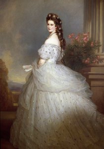 Porträtt av Elisabeth de Wittelsbach (1837-1898) (sissi), imperator av Österrike (1854-1898) och drottning av Ungern (1867-1898) Målning av Franz Xaver Winterhalter (1806-1873)