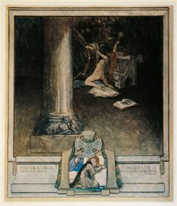 Österrike, Wien, Illustration av Dante Alighieris gudomliga komedi (Helvetet, sång XVIII) av Franz von Bayros av Franz von (1866-1924) Bayros