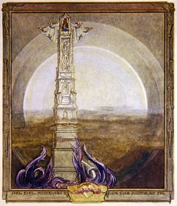 Illustration från Dantes gudomliga komedi, Paradiso, Canto I, 1921 (wc på papper) av Franz von Bayros