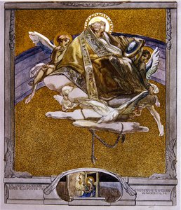 Illustration från Dantes gudomliga komedi, Paradiso, Canto XVII, 1921 (wc på papper) av Franz von Bayros