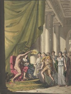 Allegory of Victory: Soldat blir krönt av lagerbär, ca. 1814. av Franz von Hauslab