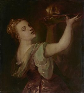 Kopia efter Tizian: Lavinia som Salome av Franz von Lenbach
