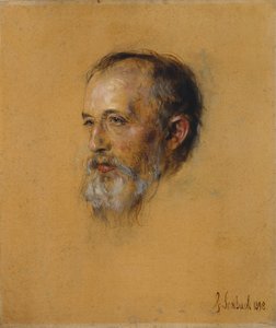 Porträtt av Hermann Levi, vänd mot vänster. Studie
