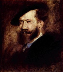 Porträtt av Wilhelm Busch av Franz von Lenbach